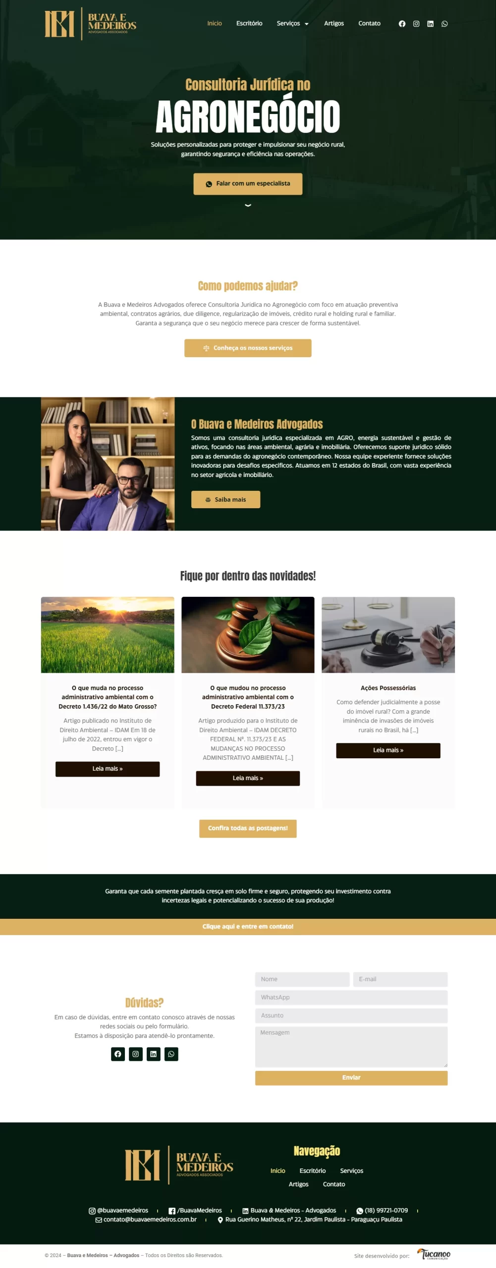 Website Buava e Medeiros Advocacia